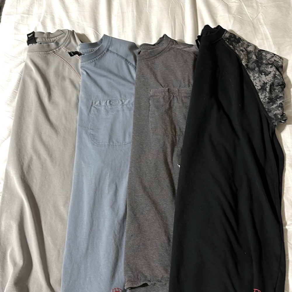 Ariat Fire Resistant shirts: Grey(L), Blue(L), Dark Grey,(L), Black(M)